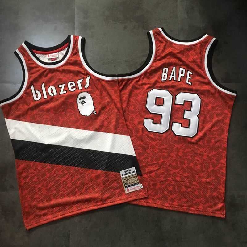 Blazers 93 Bape Red 1983 84 Hardwood Classics Jersey Mixiu,We sell and wholesale Blazers 93 Bape Red 1983 84 Hardwood Classics Jersey Mixiu on line form chian!